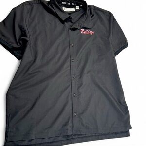 Men’s Adidas Georgia Bulldogs Black Casual Button Down Polo Shirt size XL